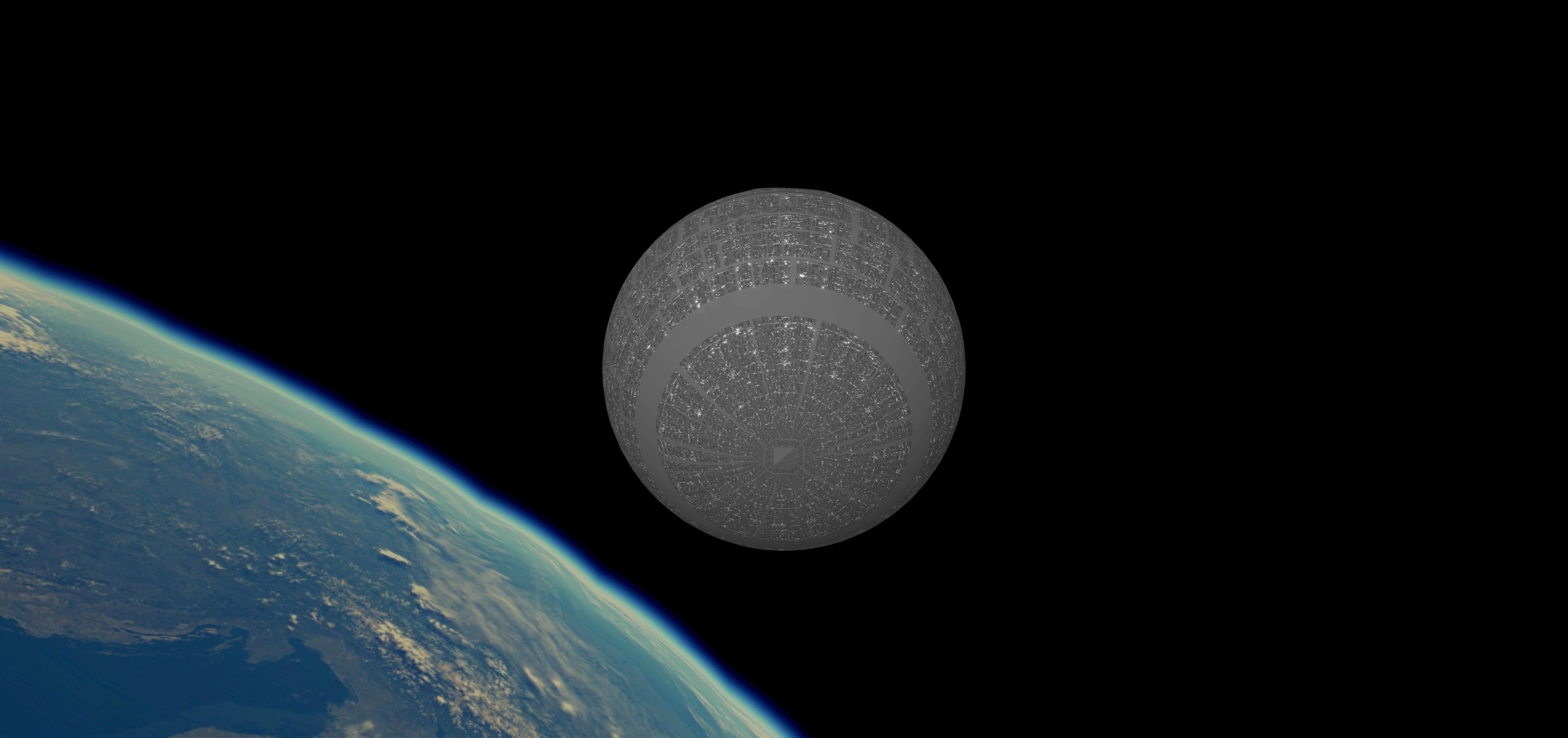 STAR WARS - DEATH STAR Low-poly 3D model_3