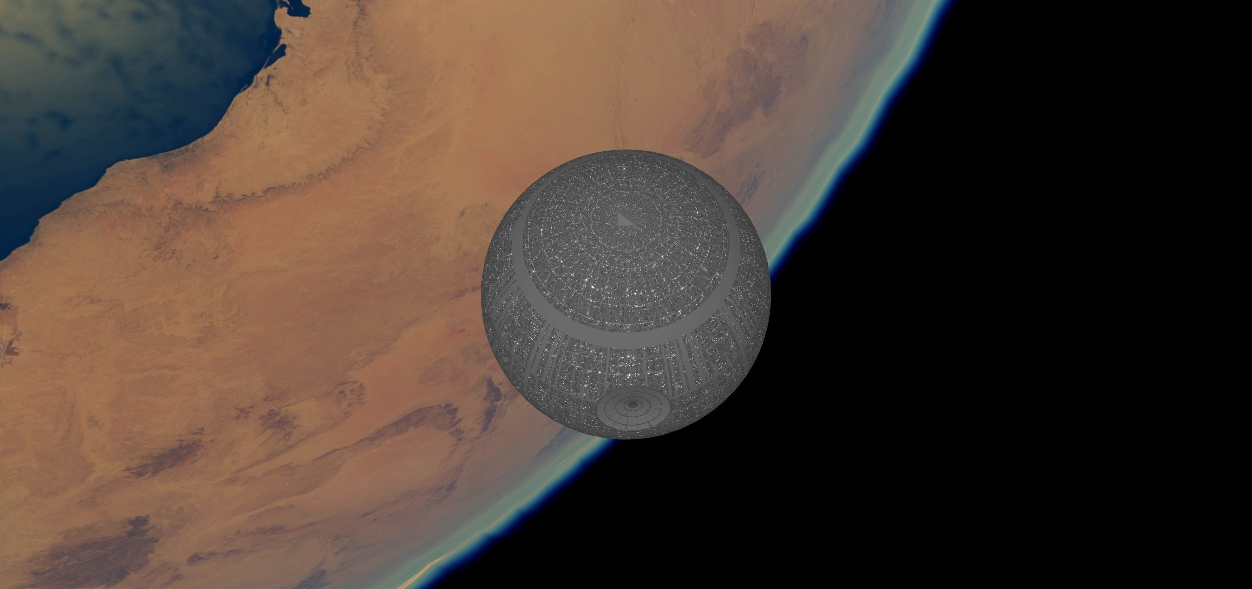 STAR WARS - DEATH STAR Low-poly 3D model_7