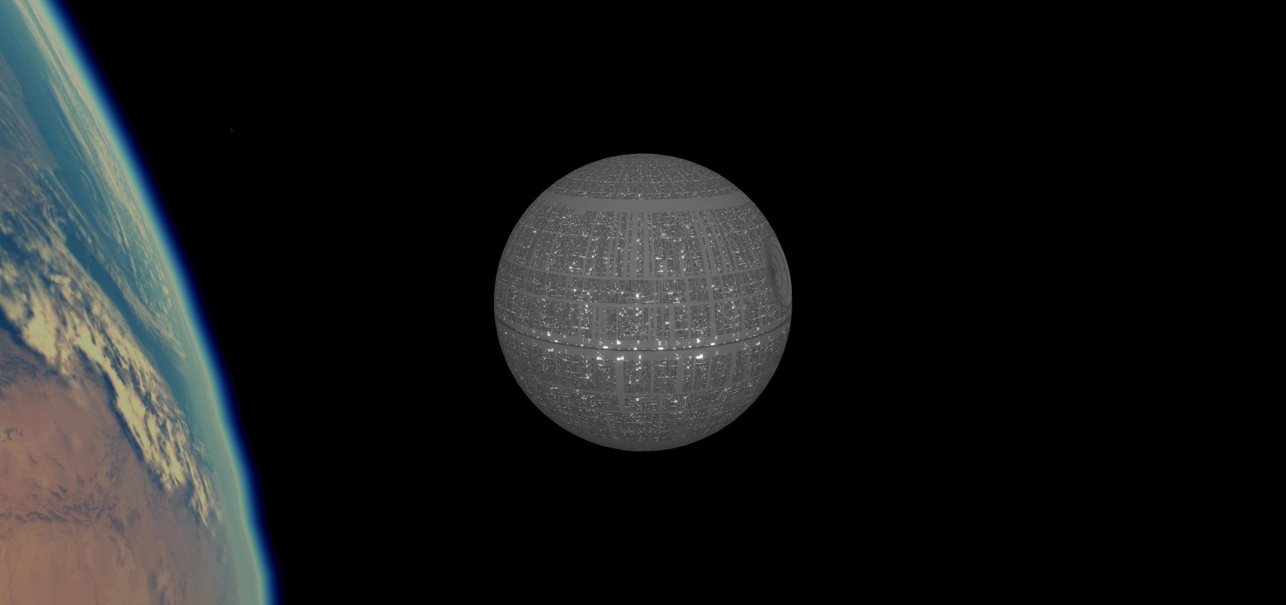 STAR WARS - DEATH STAR Low-poly 3D model_6