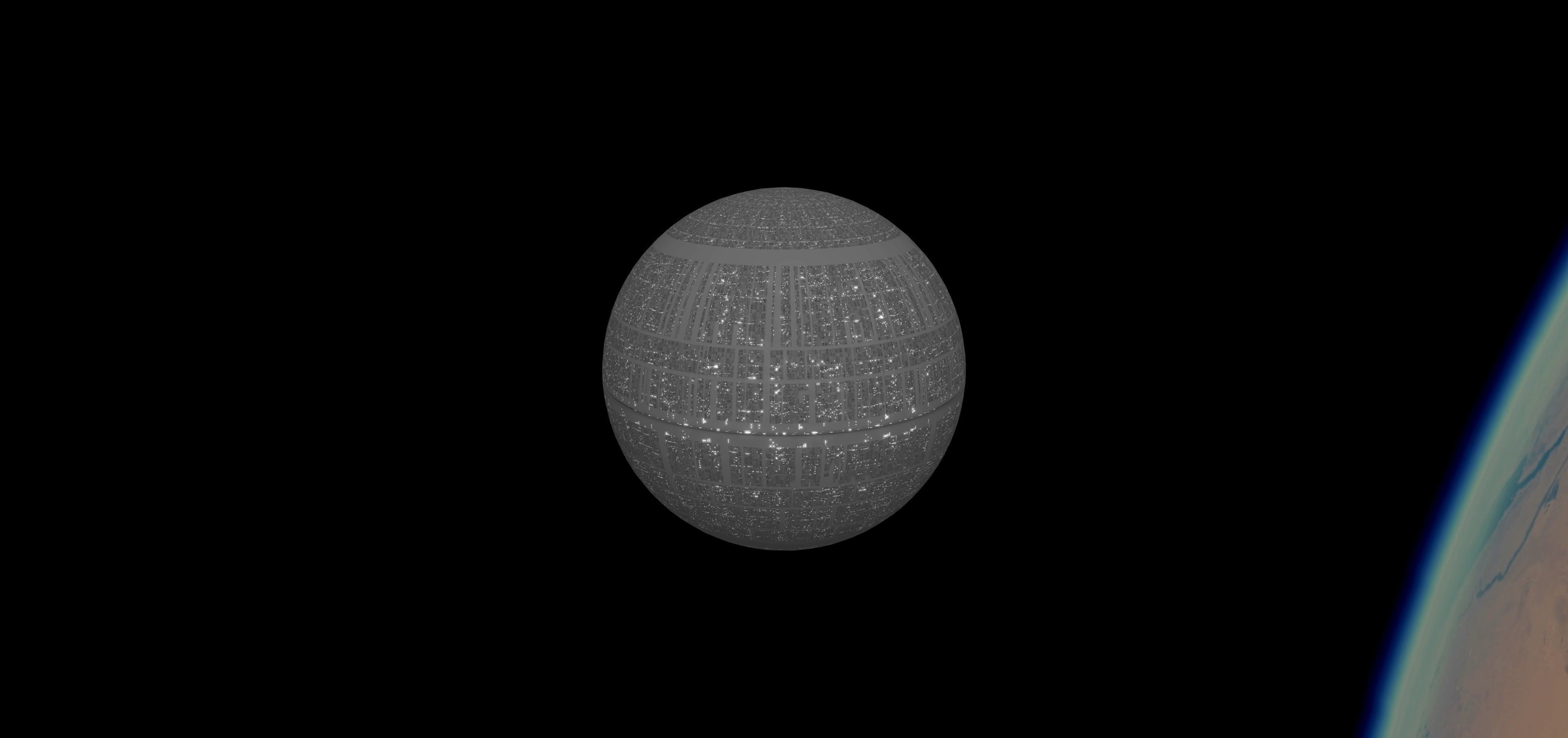 STAR WARS - DEATH STAR Low-poly 3D model_2