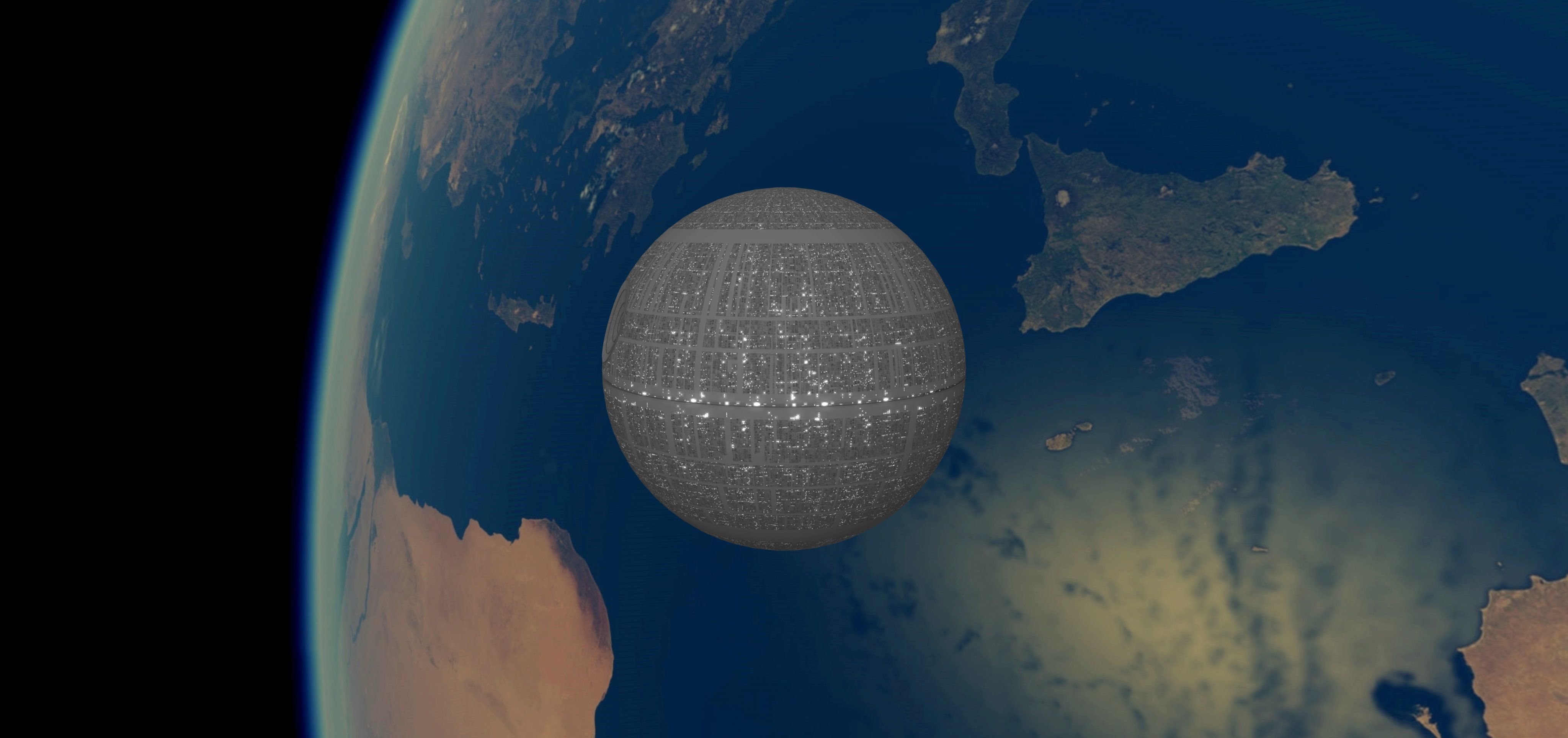 STAR WARS - DEATH STAR Low-poly 3D model_5