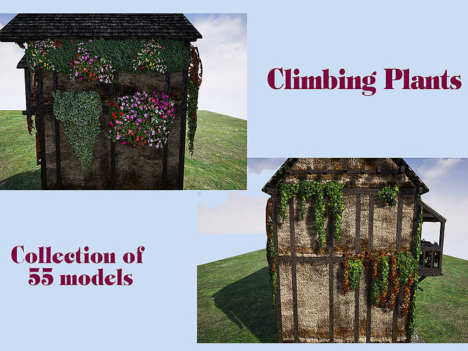 Climbing Plants 2 UNREAL Low-poly 3D model