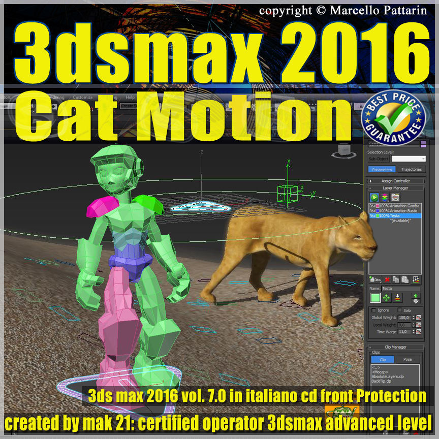 007 3ds max 2016 Cat Motion vol 7 Italiano cd front