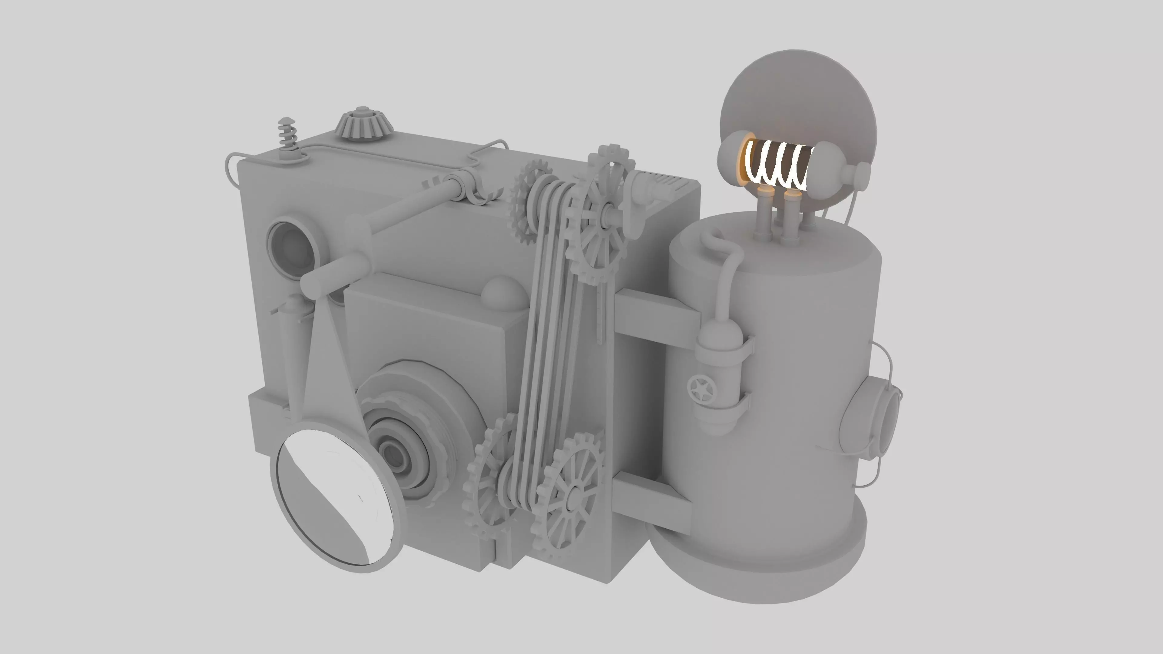 Steampunk Camera Free low-poly 3D model