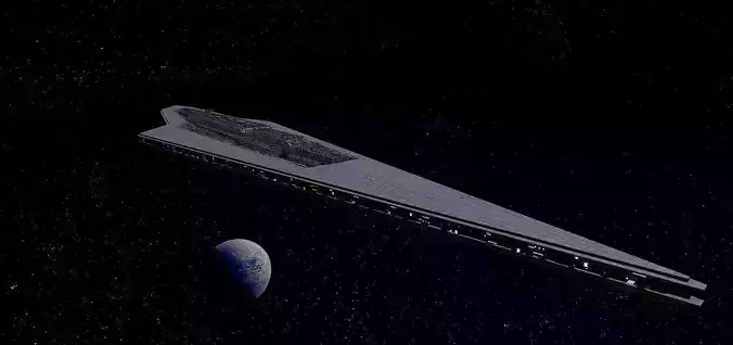 STAR WARS - EXECUTOR CLASS STAR DESTROYER Low-poly 3D model