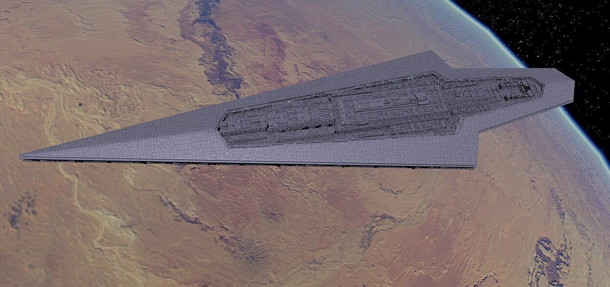 STAR WARS - EXECUTOR CLASS STAR DESTROYER Low-poly 3D model_7