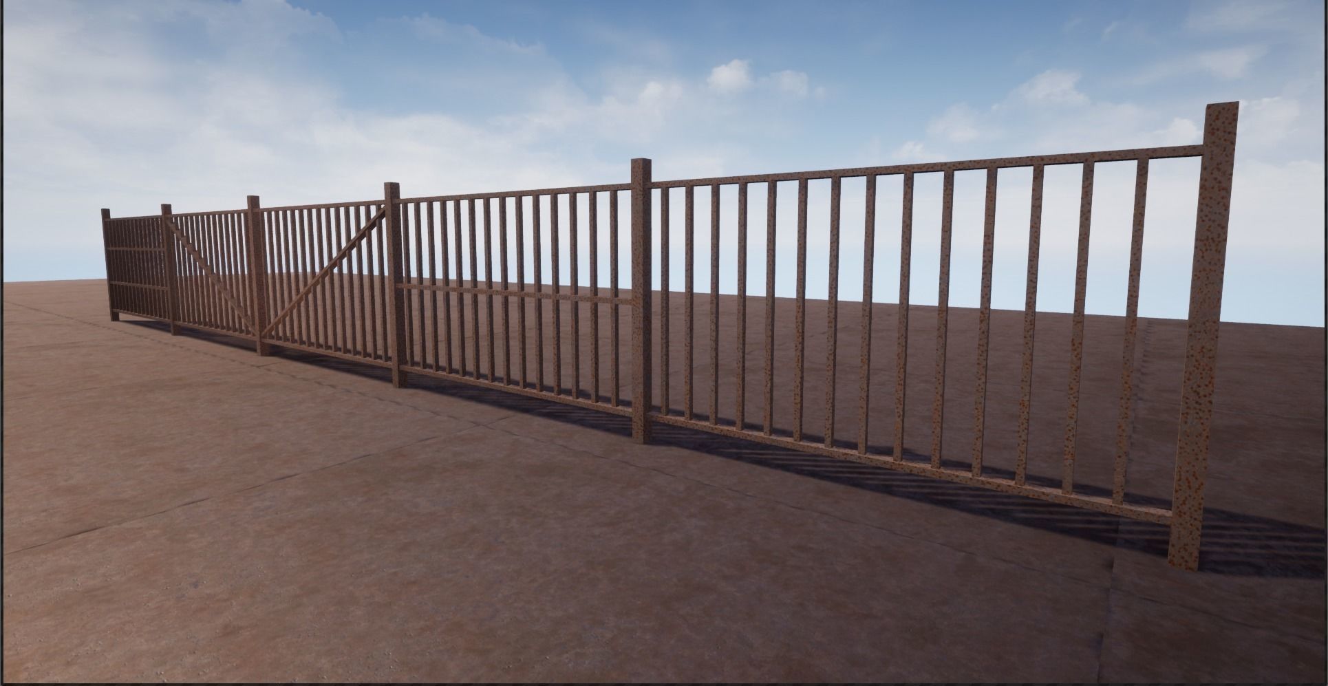 3D model Modular Rusty Railing VR / AR / low-poly | CGTrader