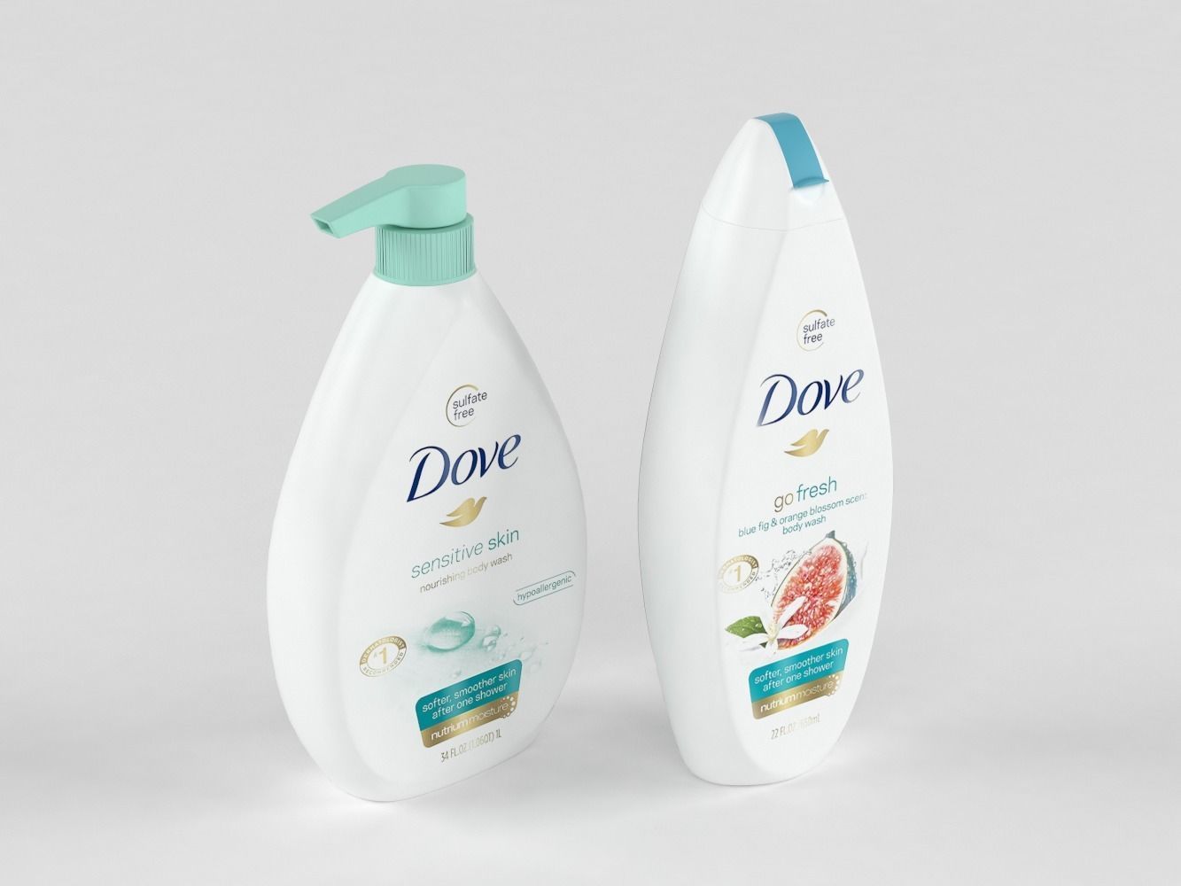 Dove shampoo 3D model_5
