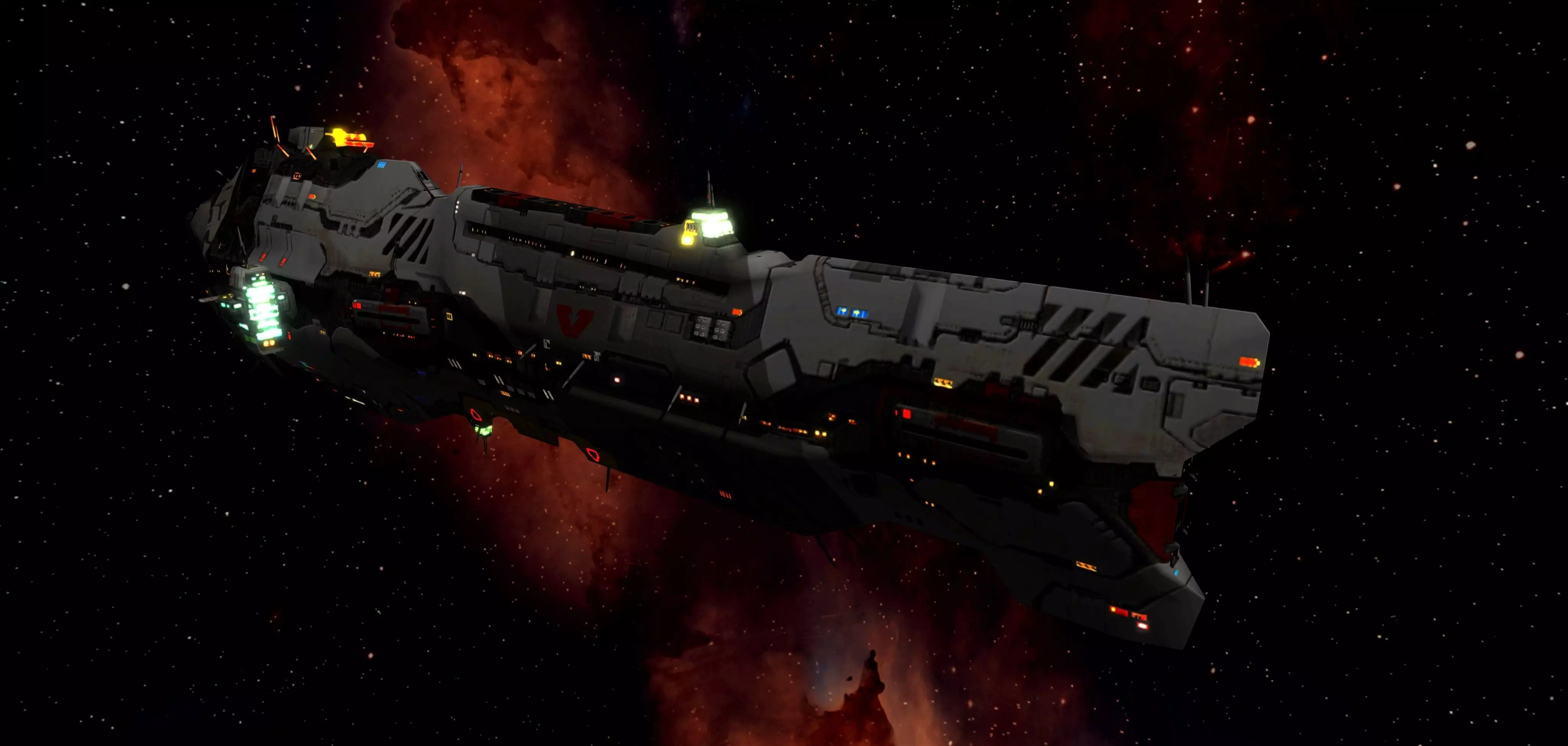 Homeworld - Vaygr Battle Cruiser Low-poly 3D model_0