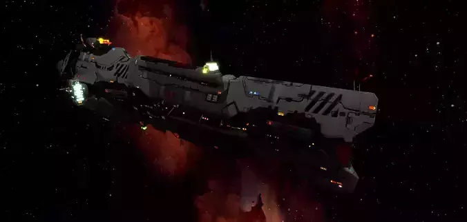 Homeworld - Vaygr Battle Cruiser Low-poly 3D model Homeworld - Vaygr Battle Cruiser Low-poly 3D model