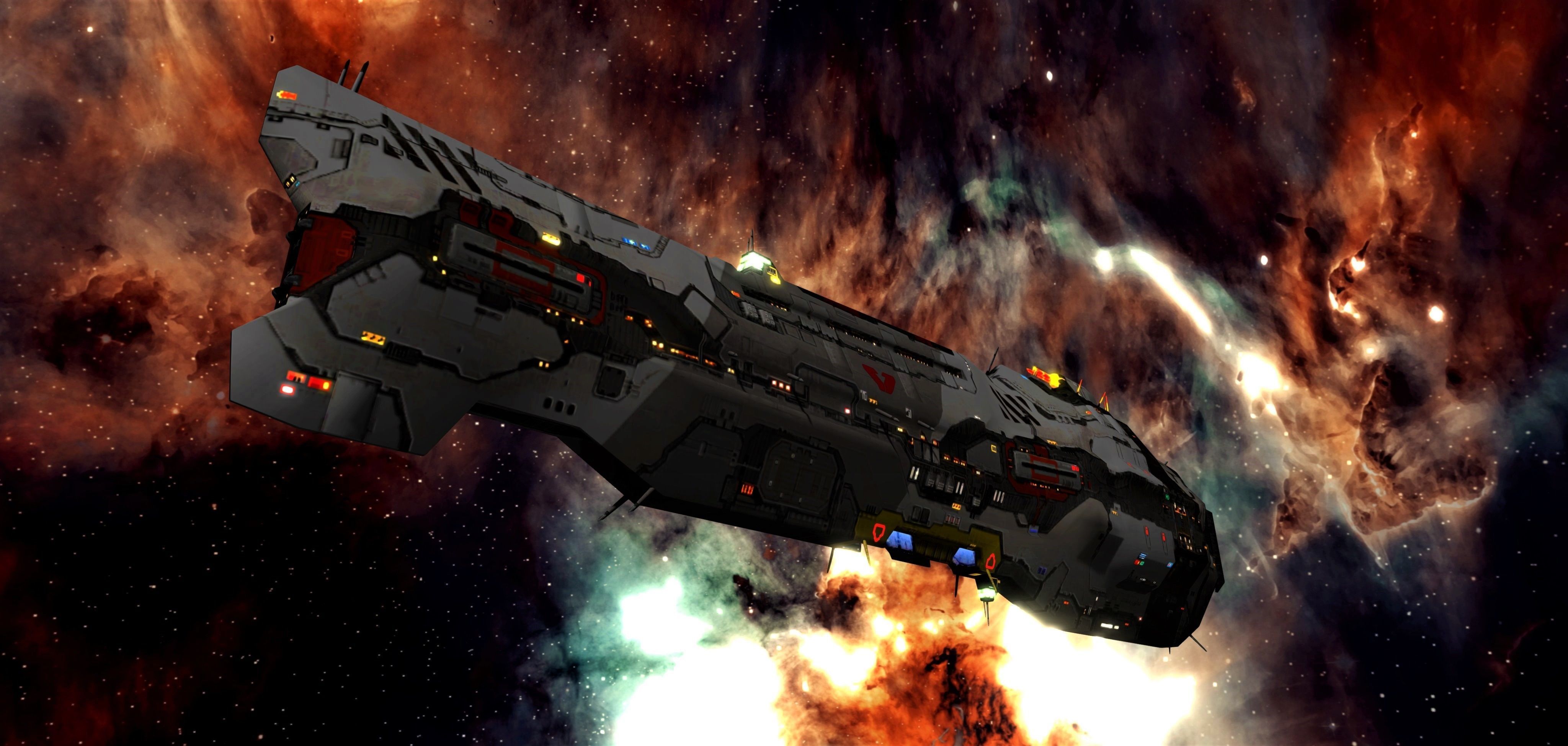 Homeworld - Vaygr Battle Cruiser Low-poly 3D model_2