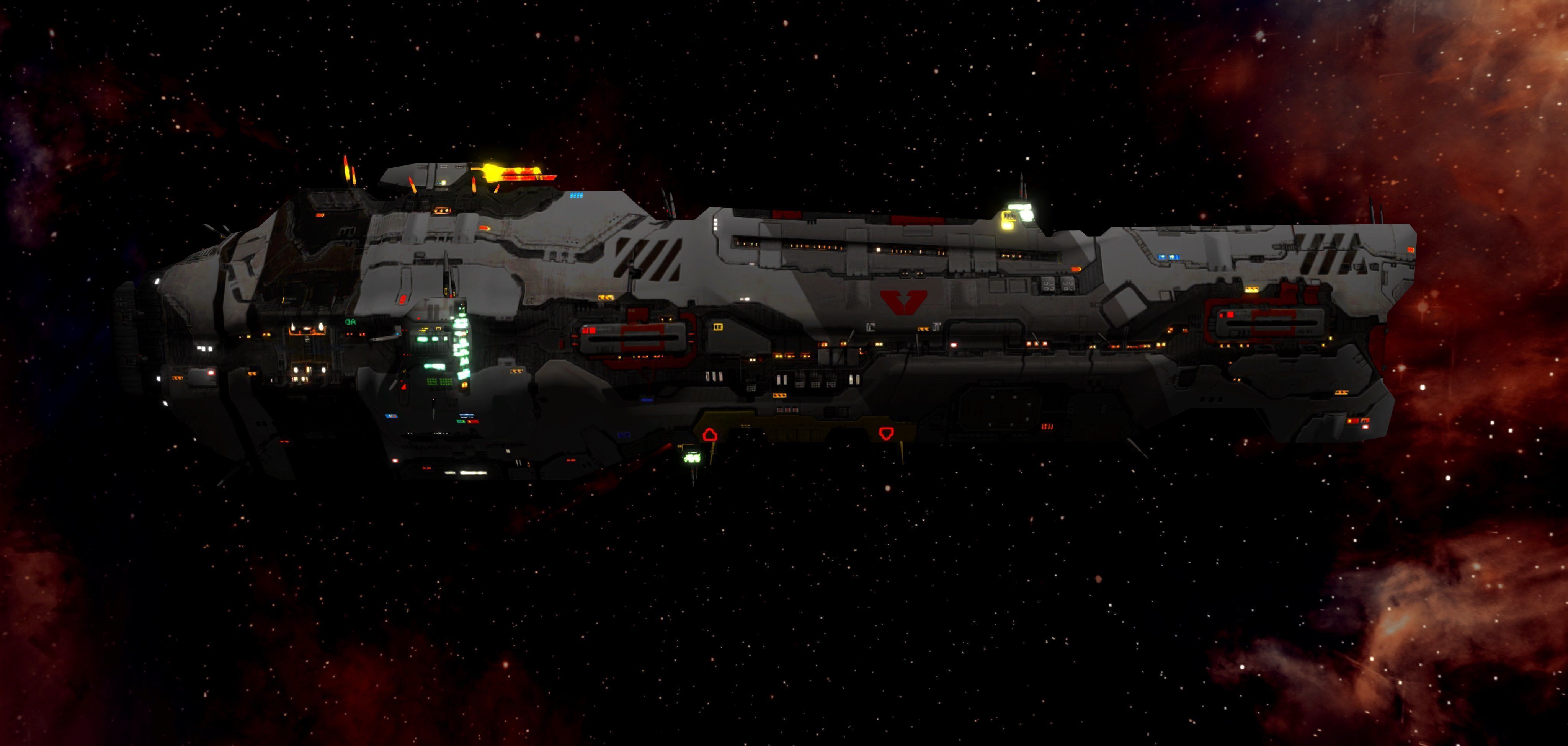 Homeworld - Vaygr Battle Cruiser Low-poly 3D model_7