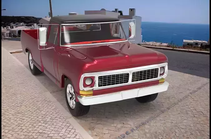 Pickup Ford F-100 1972 Free 3D model