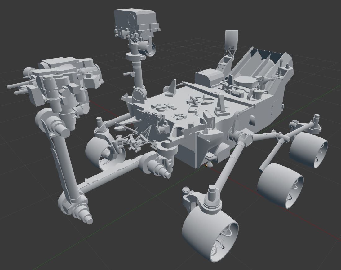 NASA Curiosity Rover Low-poly 3D model_3