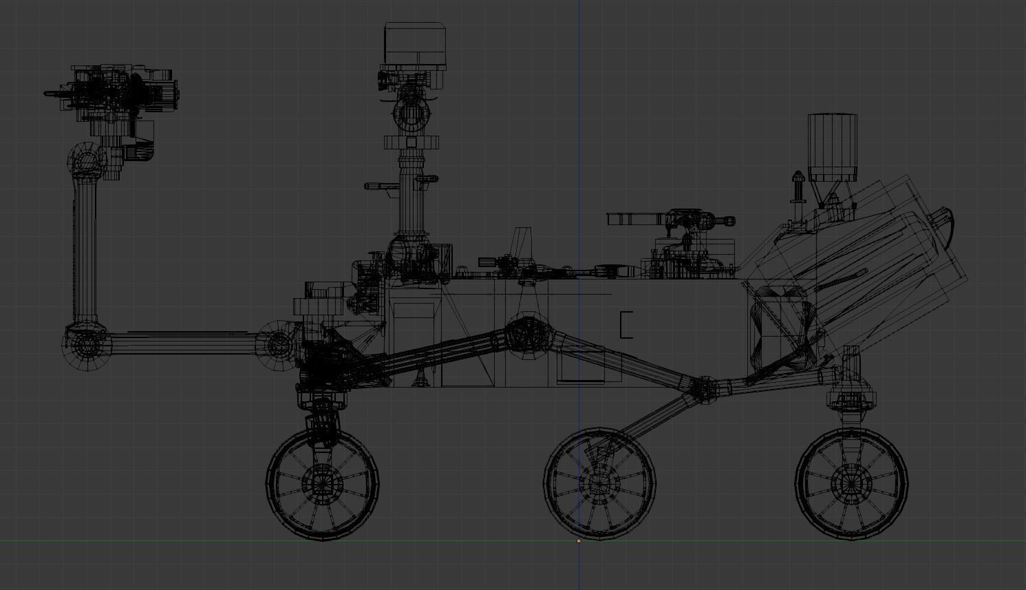 NASA Curiosity Rover Low-poly 3D model_4