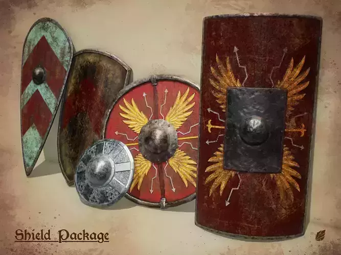 Historical Shields 3D Model Collection