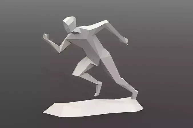 Running man statue 3D print model