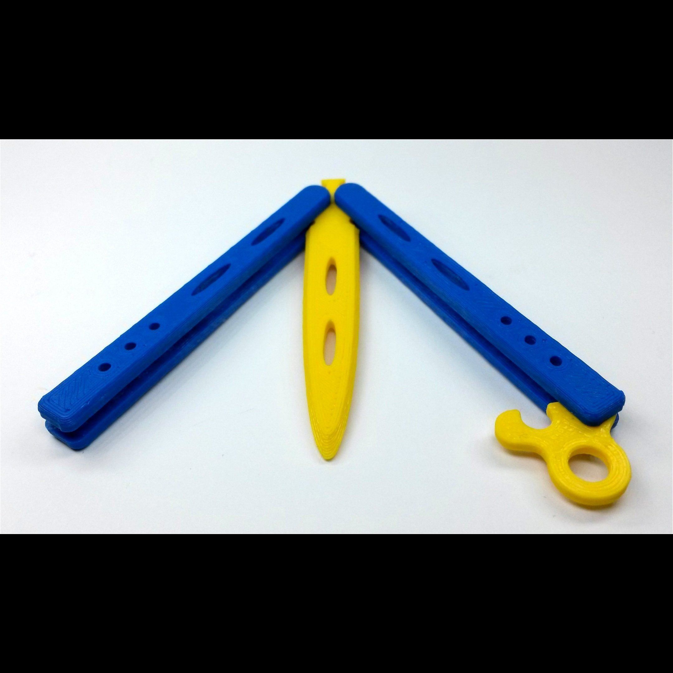 PENDANT - MINI Butterfly Knife - ONE COLOR 3D print model_8