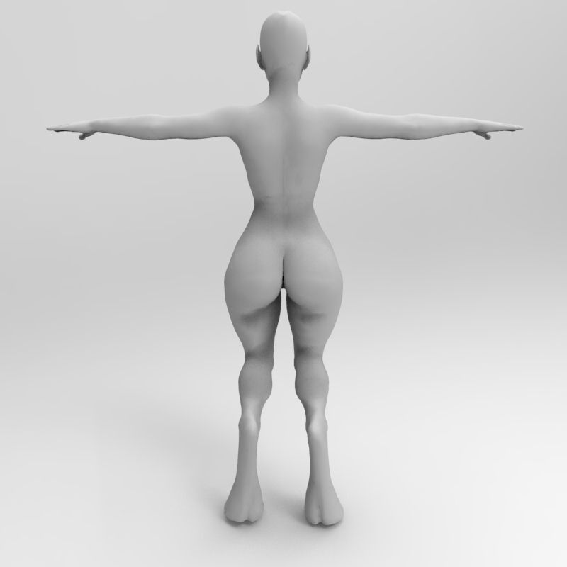 Alien Princess Low-poly 3D model_2