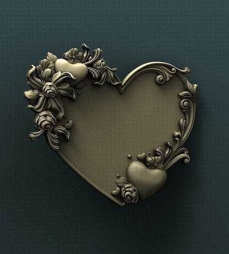 3d STL Model for CNC Router - Heart 3D model