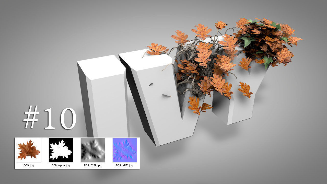 IVY GROWER plugin texture pack 3D model_10