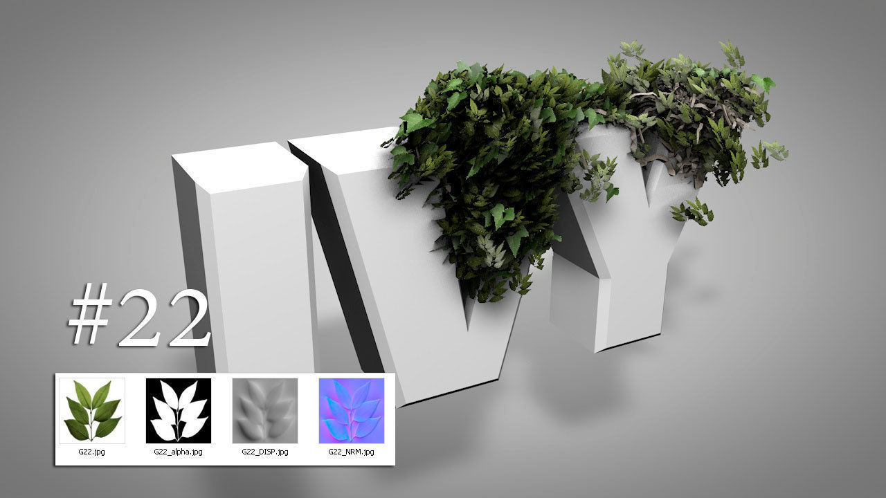 IVY GROWER plugin texture pack 3D model_22