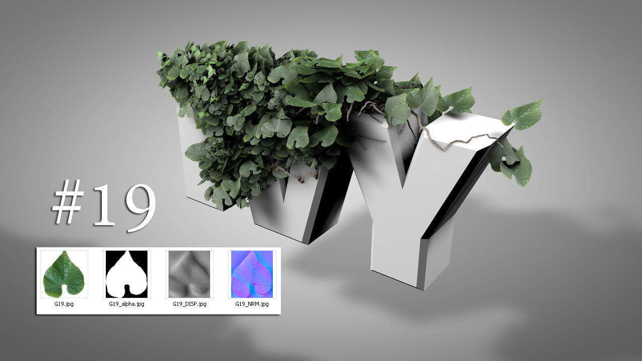 IVY GROWER plugin texture pack 3D model_19