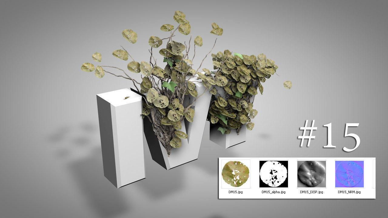 IVY GROWER plugin texture pack 3D model_15