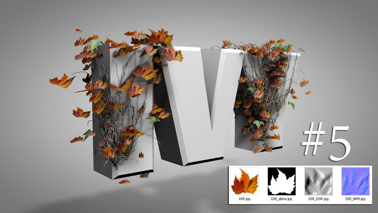 IVY GROWER plugin texture pack 3D model_5