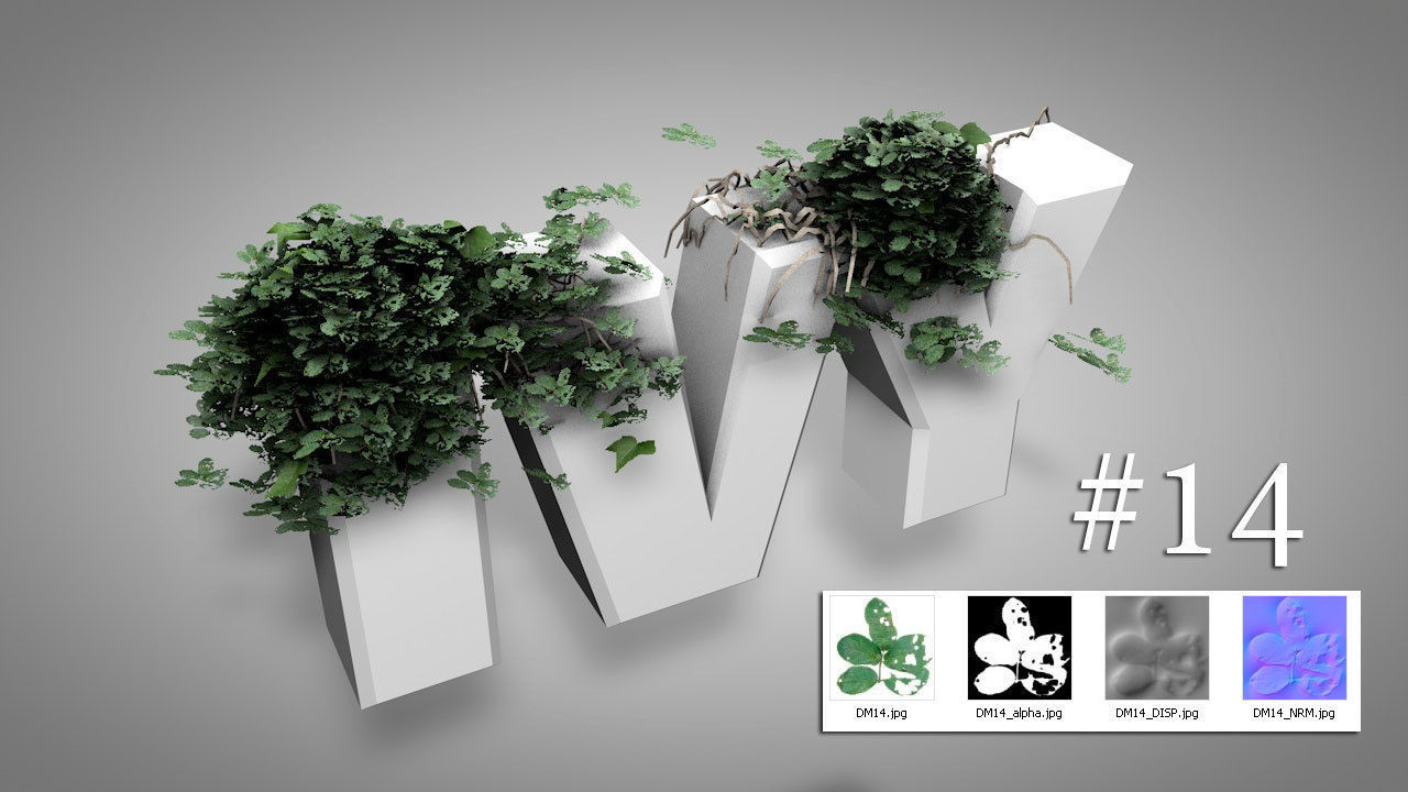 IVY GROWER plugin texture pack 3D model_14