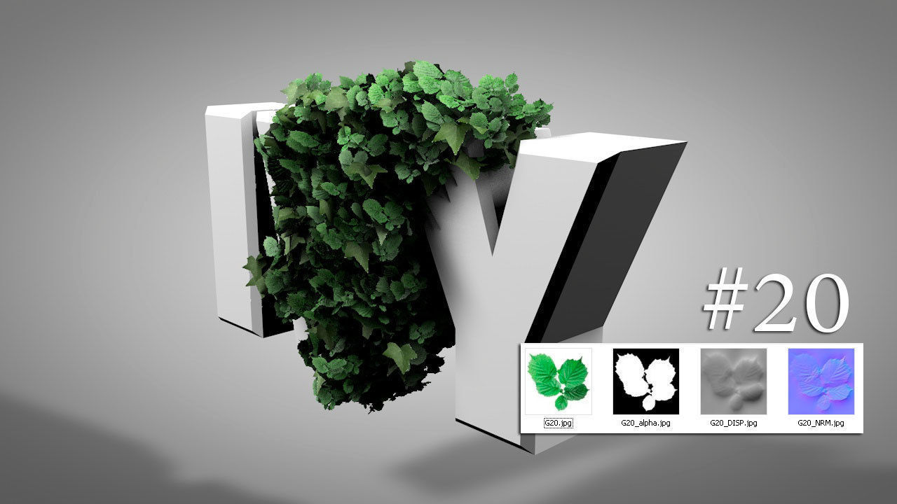 IVY GROWER plugin texture pack 3D model_20