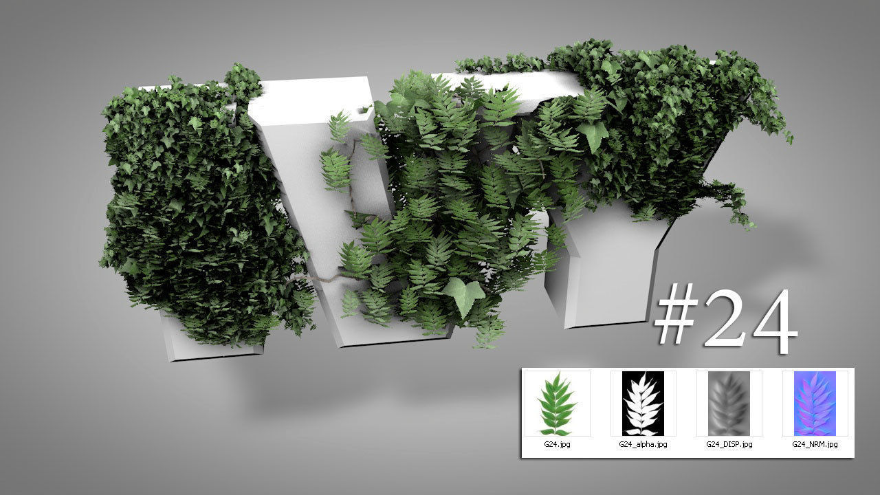 IVY GROWER plugin texture pack 3D model_24