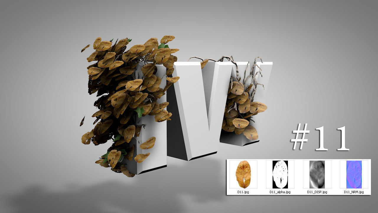 IVY GROWER plugin texture pack 3D model_11