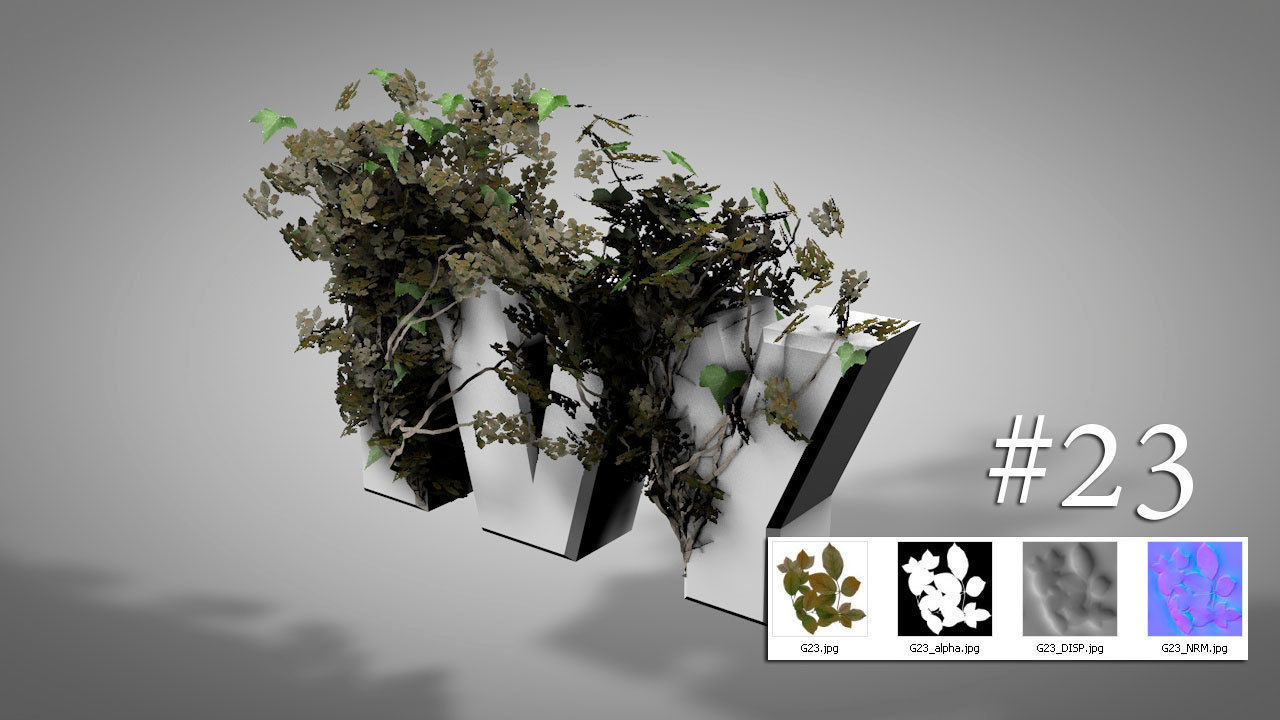 IVY GROWER plugin texture pack 3D model_23