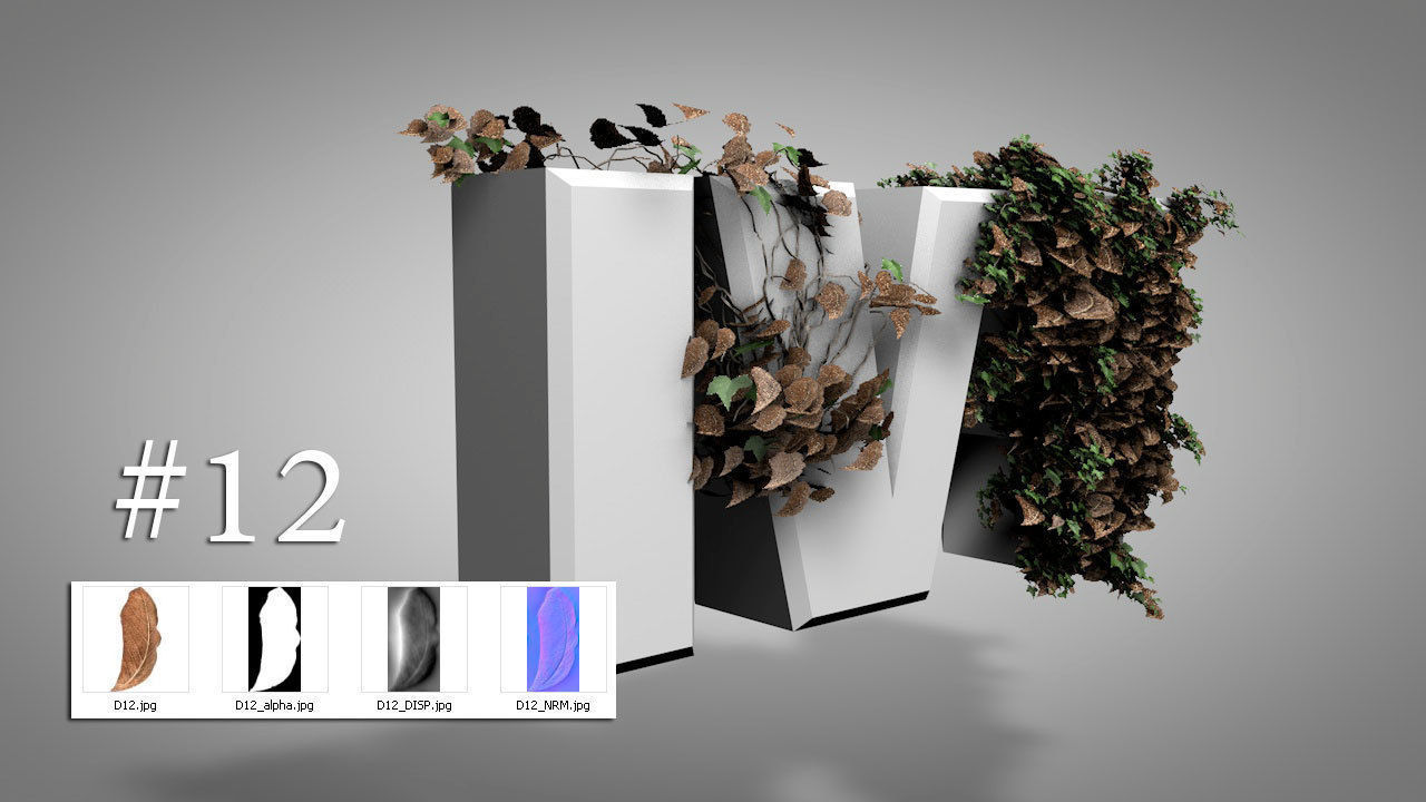 IVY GROWER plugin texture pack 3D model_12