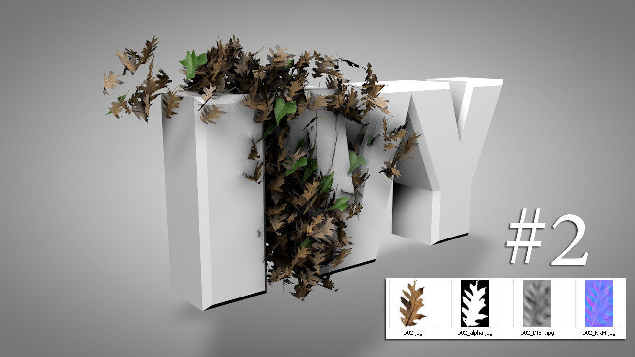IVY GROWER plugin texture pack 3D model_2