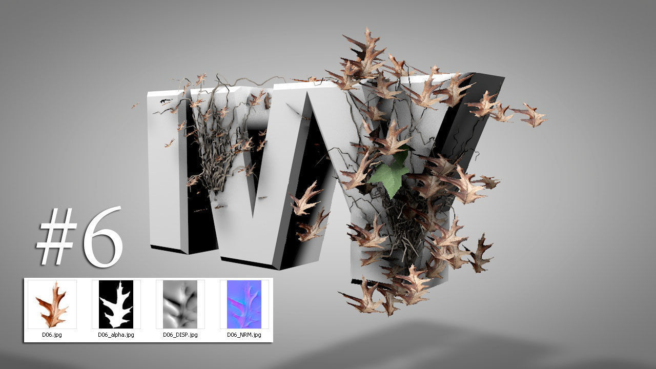 IVY GROWER plugin texture pack 3D model_6