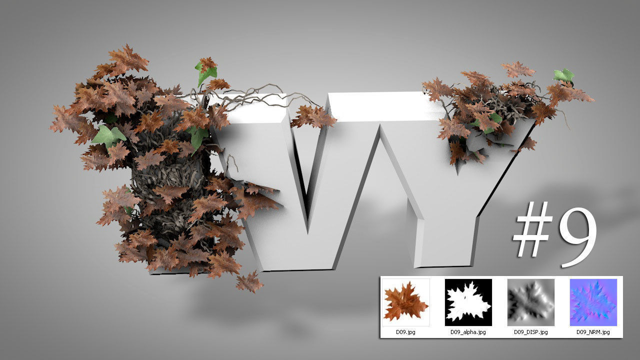 IVY GROWER plugin texture pack 3D model_9