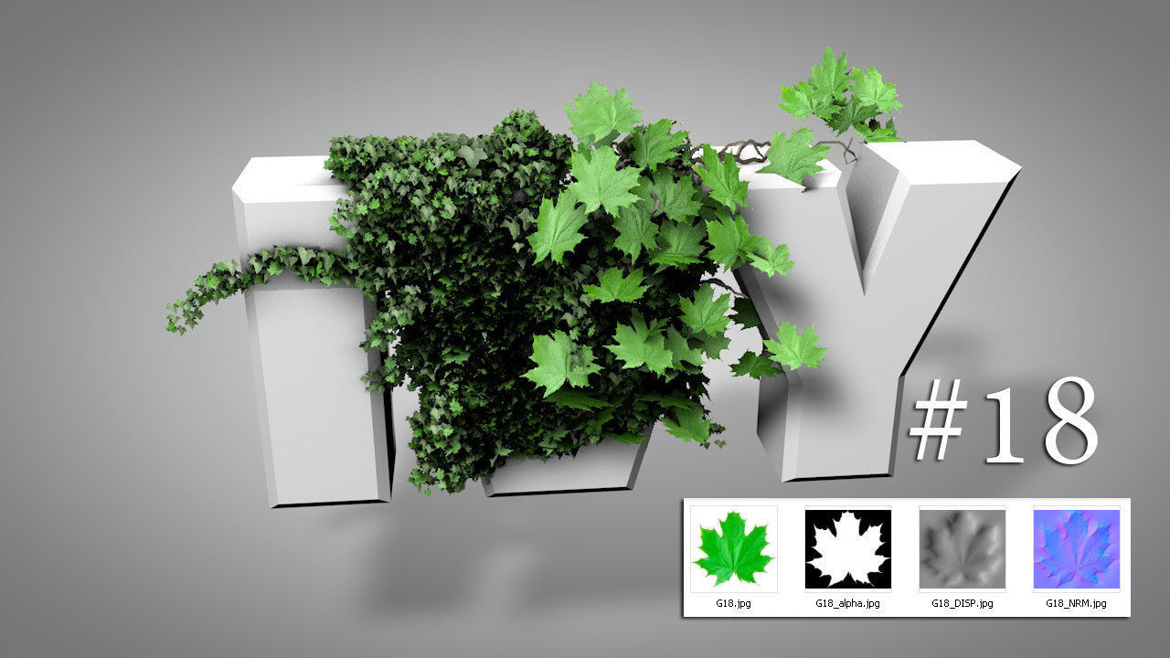 IVY GROWER plugin texture pack 3D model_18