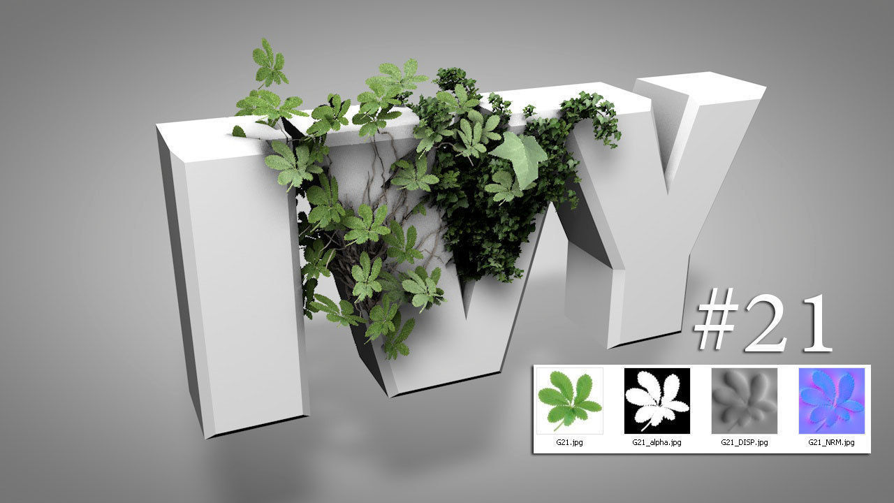 IVY GROWER plugin texture pack 3D model_21