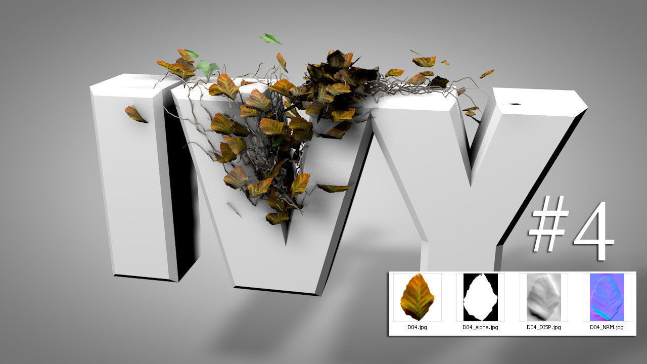 IVY GROWER plugin texture pack 3D model_4
