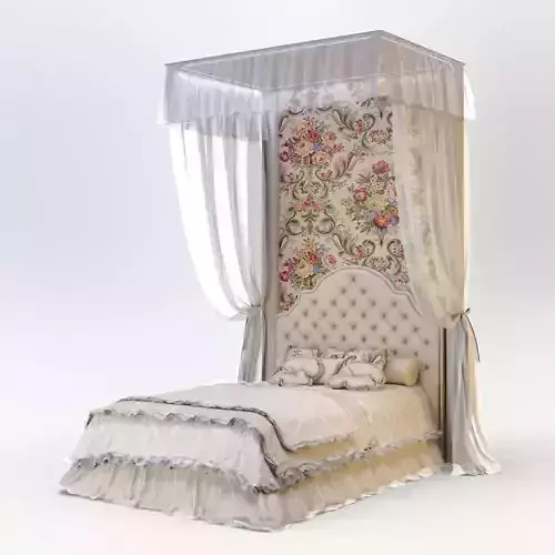 Bed Spencer Halley J Collection 3D model