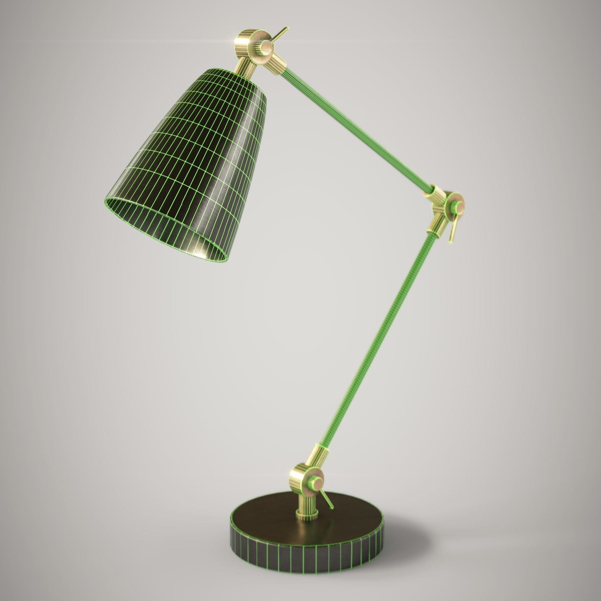 Lamp Tabletop Low-poly 3D model_9