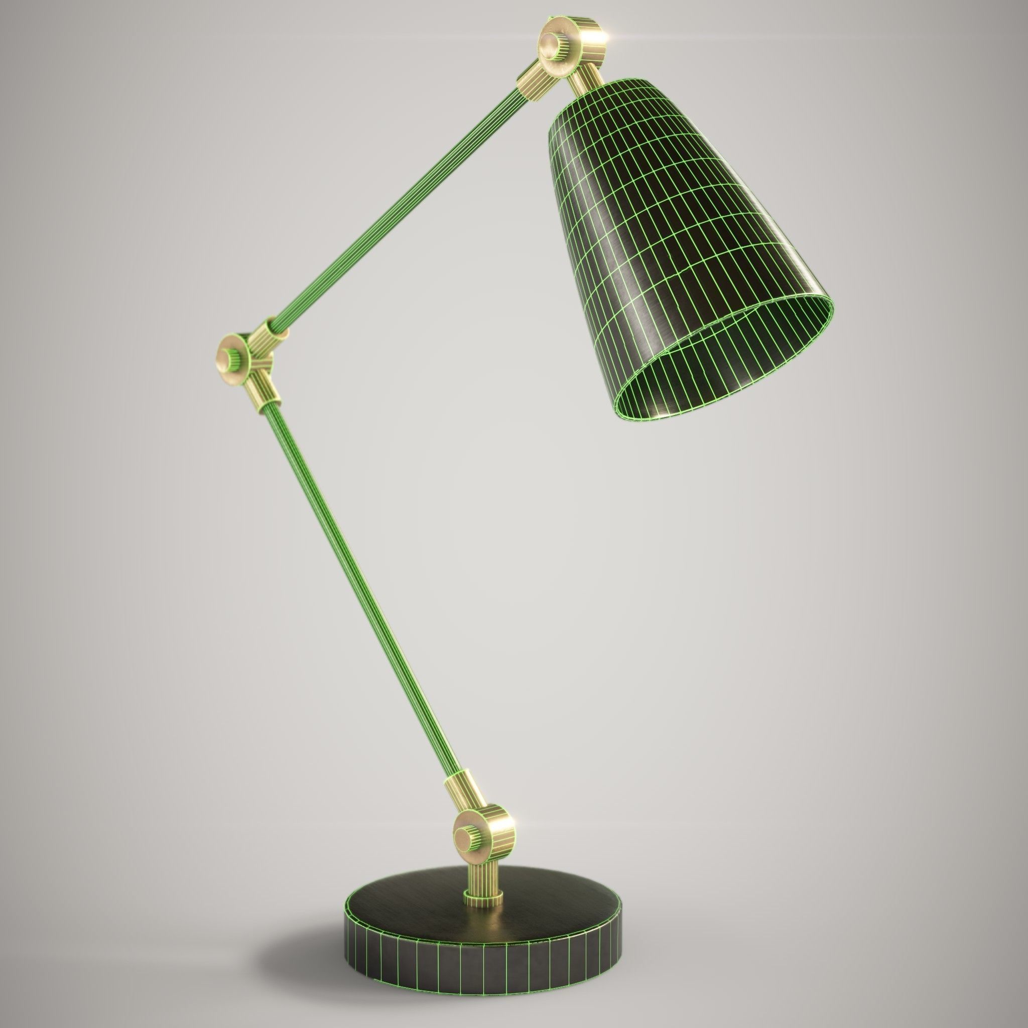 Lamp Tabletop Low-poly 3D model_12