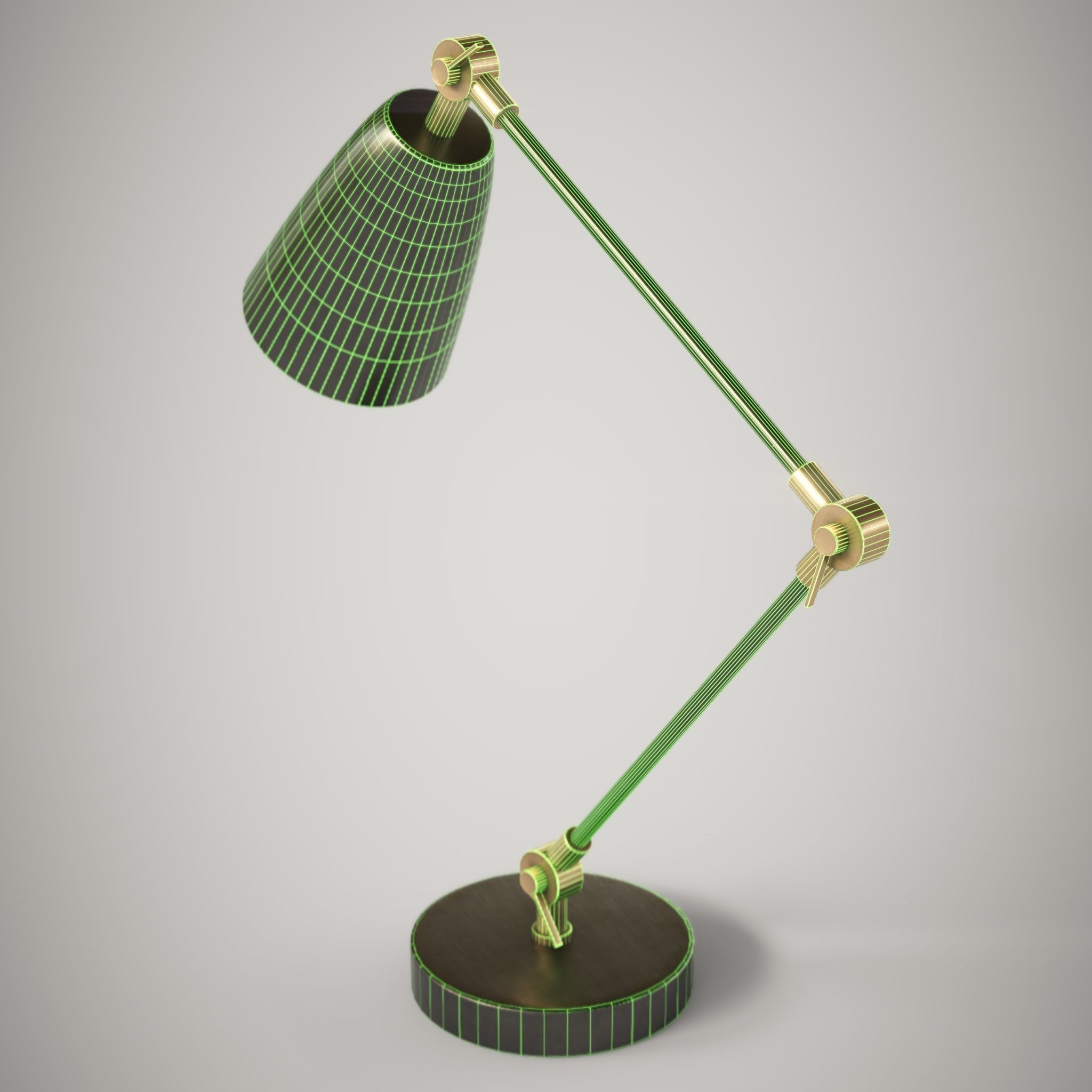 Lamp Tabletop Low-poly 3D model_10