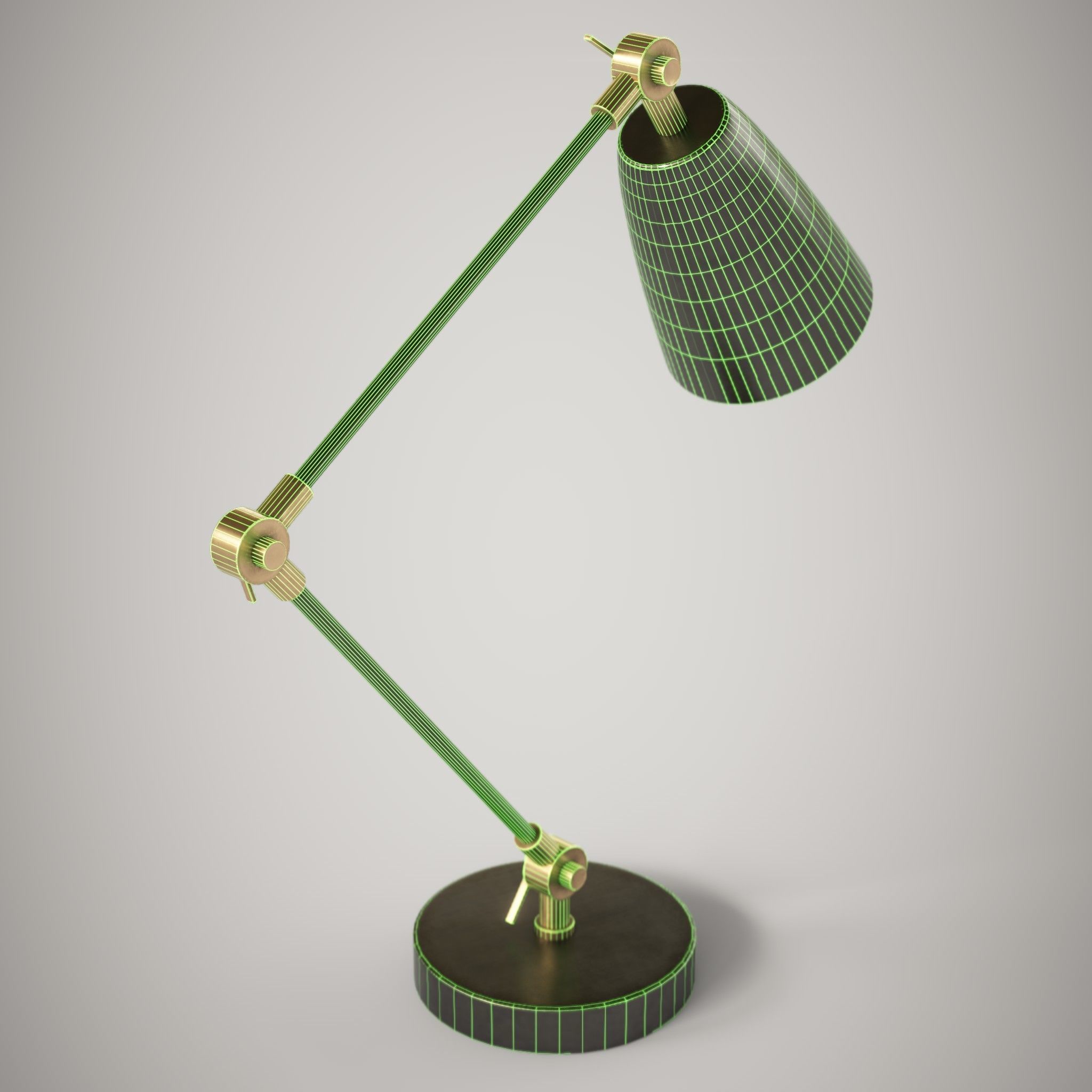 Lamp Tabletop Low-poly 3D model_11