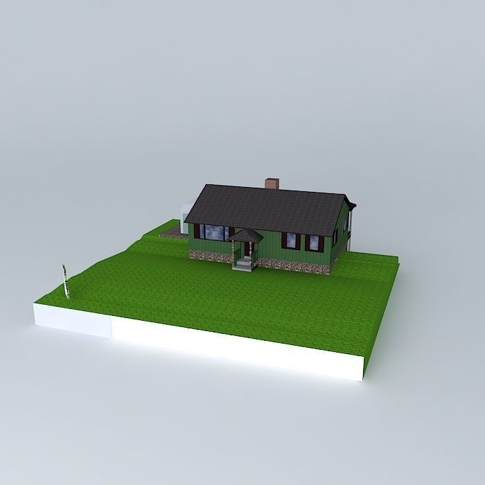Bartlett with Back Deck Dark Free 3D model_1