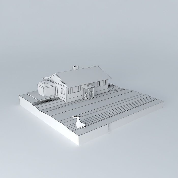 Bartlett with Back Deck Dark Free 3D model_4