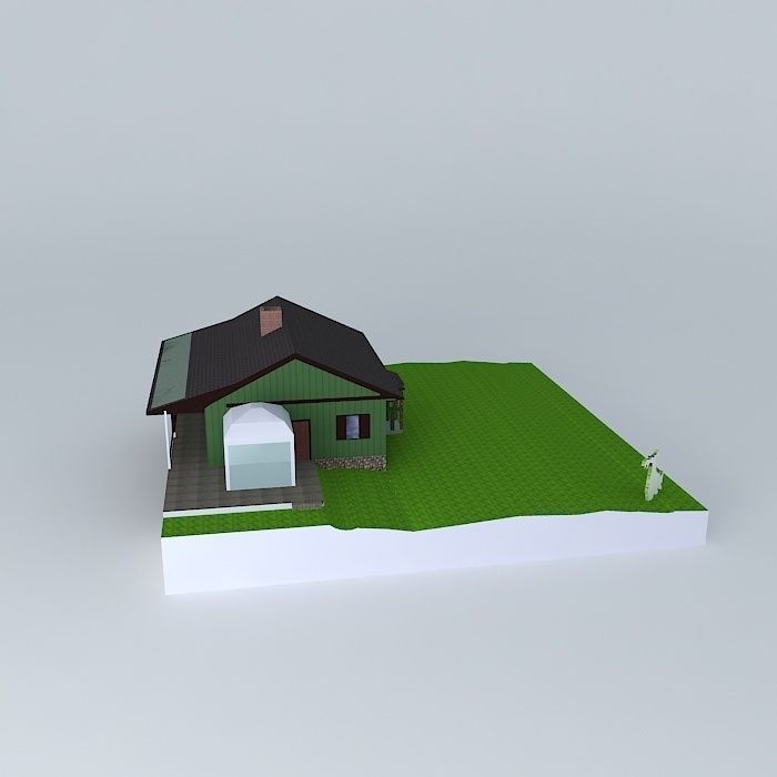 Bartlett with Back Deck Dark Free 3D model_2