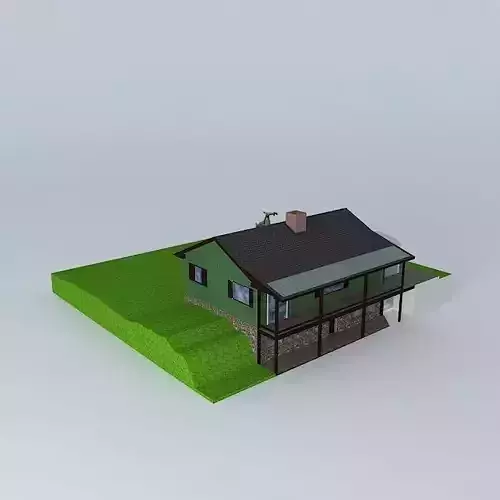Bartlett with Back Deck Dark Free 3D model
